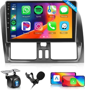 [2G 64G] Android Car Stereo for Volvo XC60 2008-2013 Head Unit, Wireless Carplay Android Auto Mirror Link,9 Inch Touch Screen Car Radio GPS,Bluetooth, WiFi, FM RDS Radio,BT/SWC/EQ