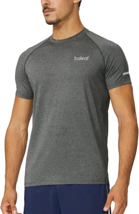 baleaf Men's Running Workout Shirts Short Sleeve Athletic T-Shirt Quick Dry