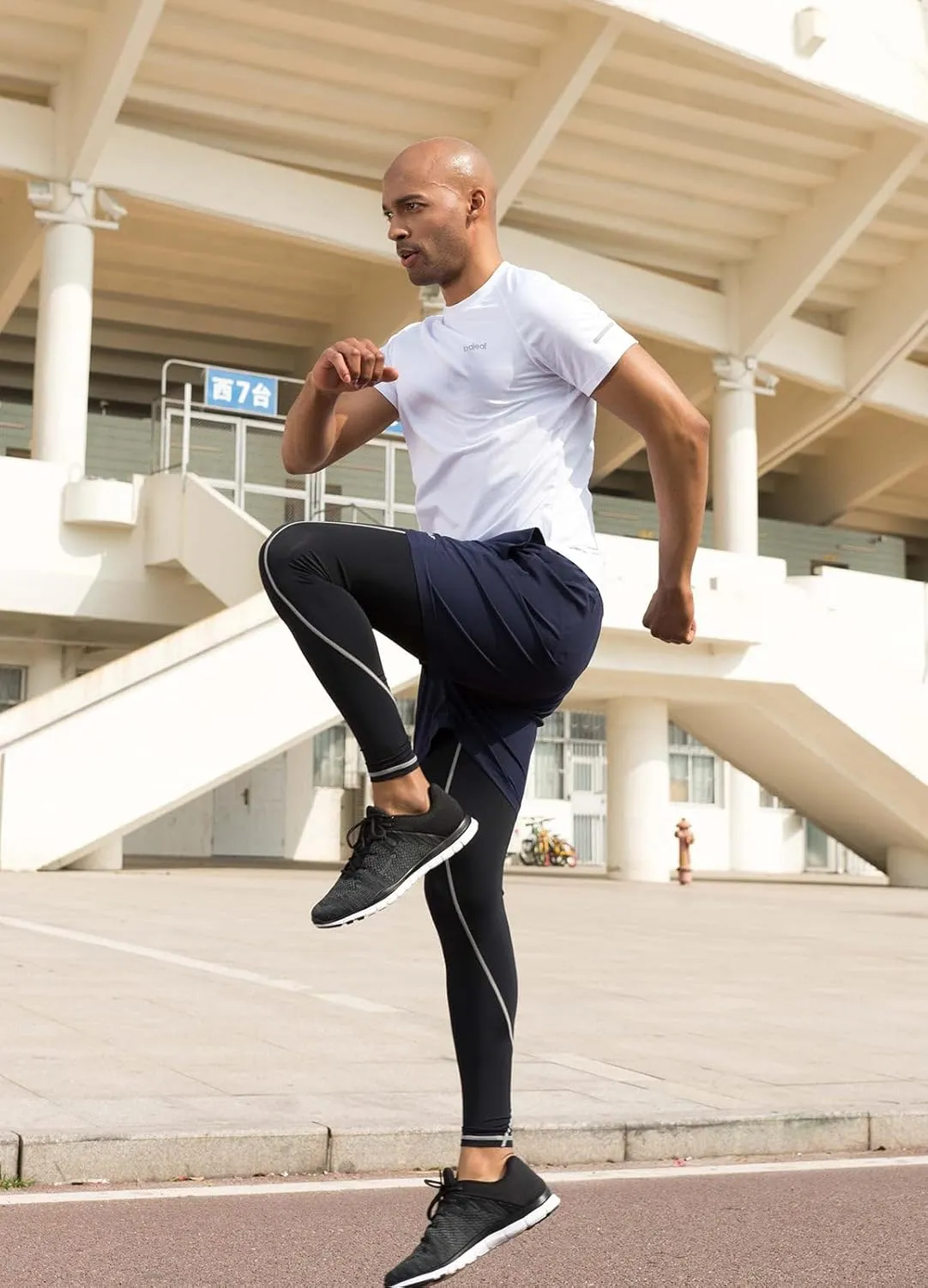 baleaf Men's Running Workout Shirts Short Sleeve Athletic T-Shirt Quick Dry