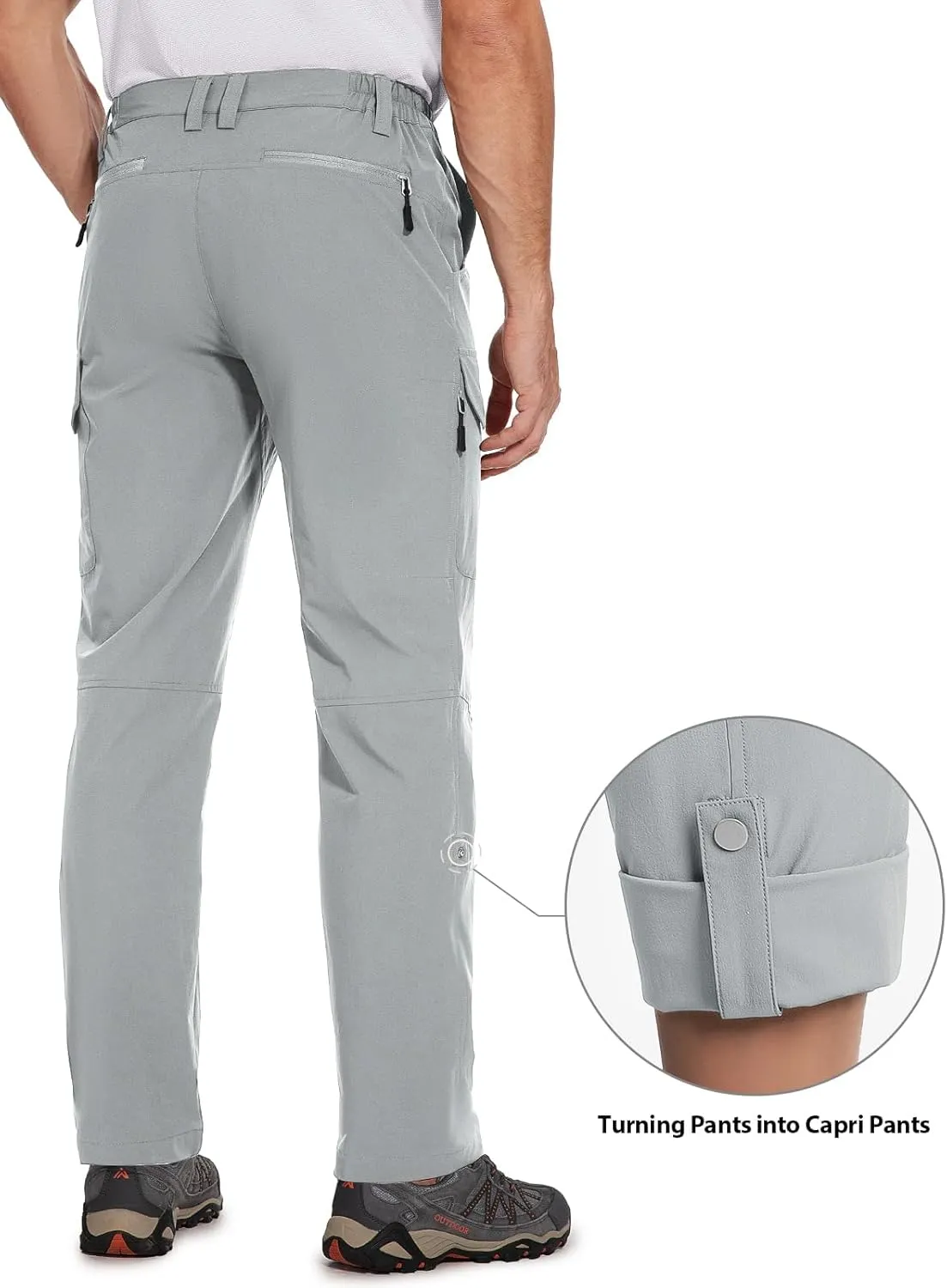 Cycorld Men's-Hiking-Pants-Lightweight-Water-Resistant-Quick-Dry Stretch for Travel Camping Fishing Outdoor