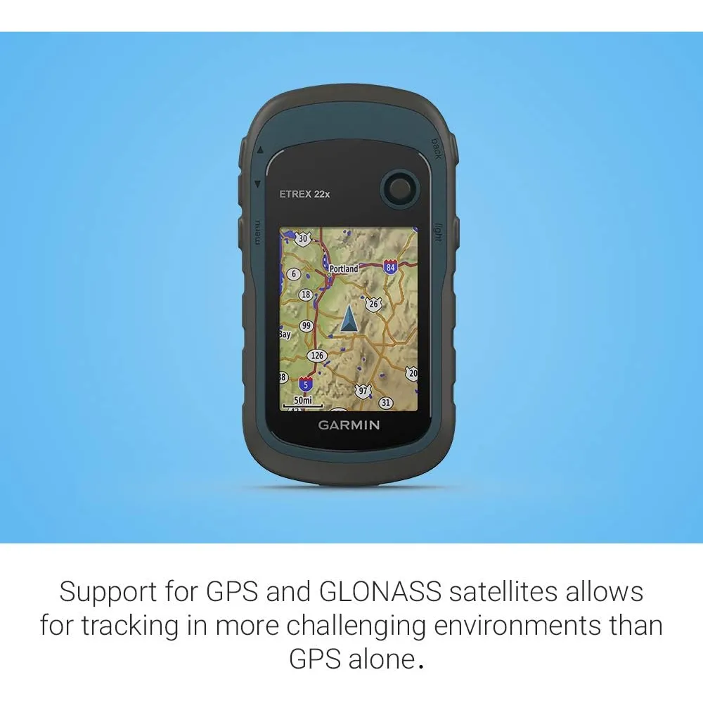 Garmin eTrex 22x Rugged Handheld GPS Navigator Black/Blue (AU Version) (Open Never Used)