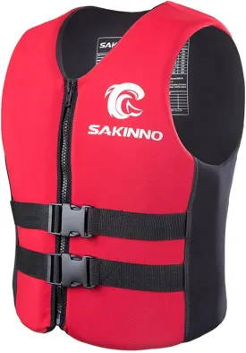 huraty Water Kayaking Jacket for Adults and Kids, Buoyancy Swimsuit Boating Fishing Waistcoat Zipper Closure, Unisex Outdoor Water Sports Vests