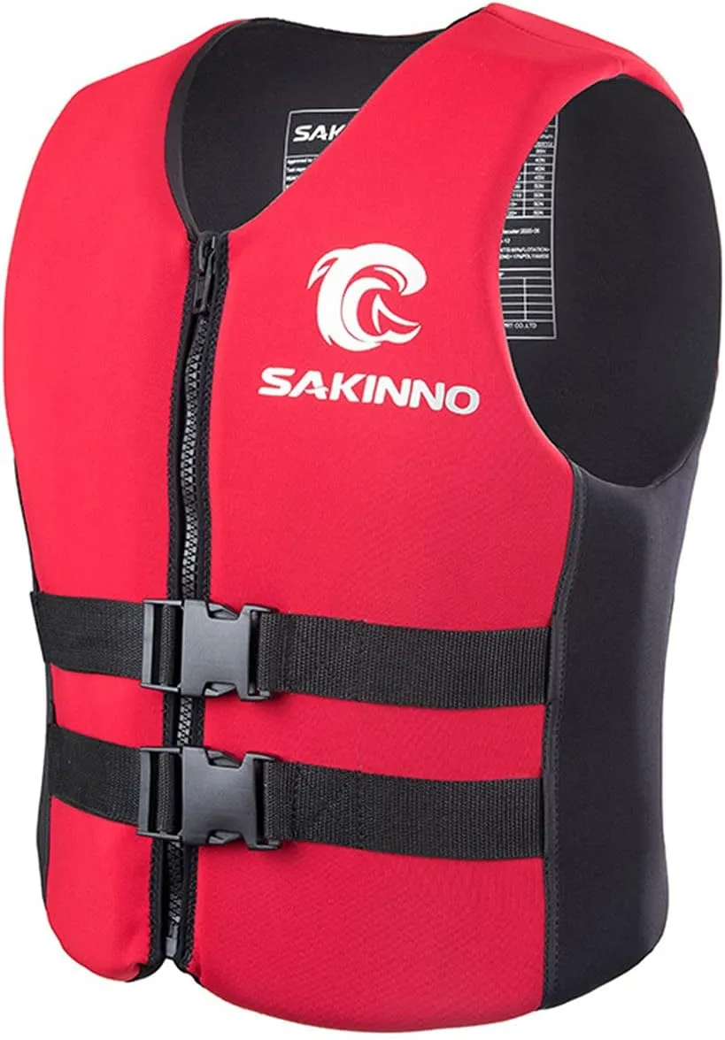 huraty Water Kayaking Jacket for Adults and Kids, Buoyancy Swimsuit Boating Fishing Waistcoat Zipper Closure, Unisex Outdoor Water Sports Vests