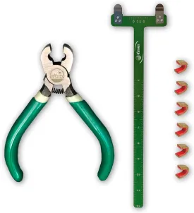 KESHES Archery Bow String Nocking Points Set  T Square Ruler, Nock Pliers with 6 Brass Nocks for Recurve Bow  Ideal for Bow and Arrow Tuning & Archery Target Accessories