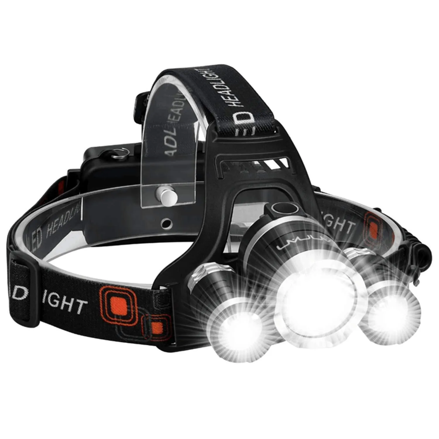 LED Headlamp Flashlight Kit, ANNAN 8000-Lumen Extreme Bright Headlight with Red Safety Light, 4 Modes, Waterproof, Portable Light for Camping, Biking, 2 Rechargeable Lithium Batteries Included