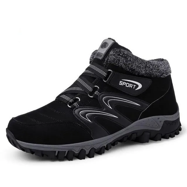 Men's Shoes -Winter With Plush Warm Snow Boots