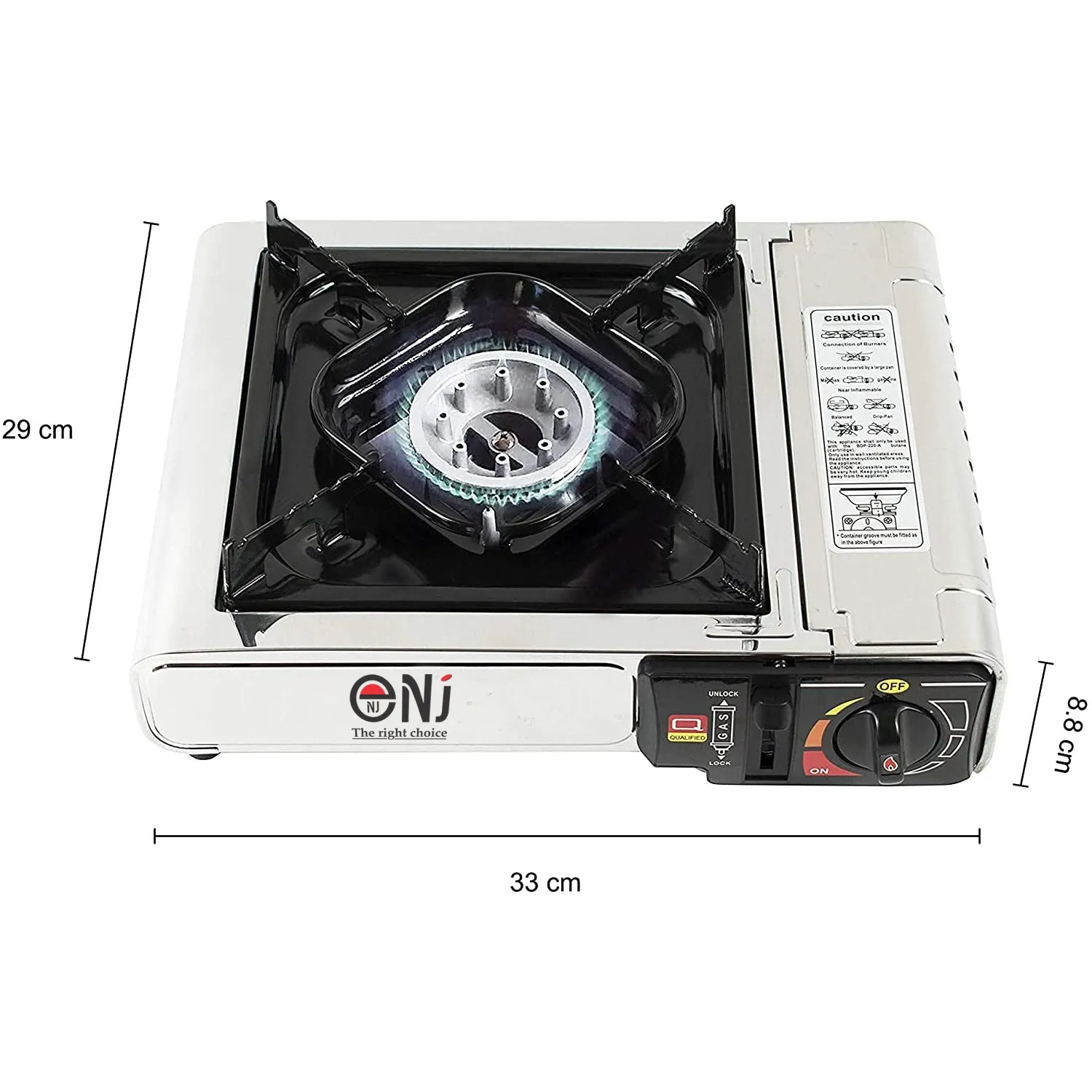 NJ-500 Portable Camping Gas Stove Single Burner Stainless Steel Outdoor