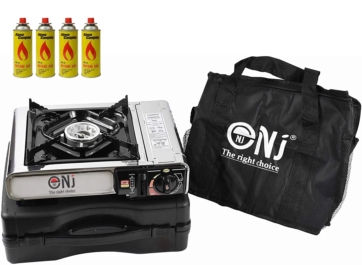 NJ-500 Portable Camping Gas Stove Single Burner Stainless Steel Outdoor
