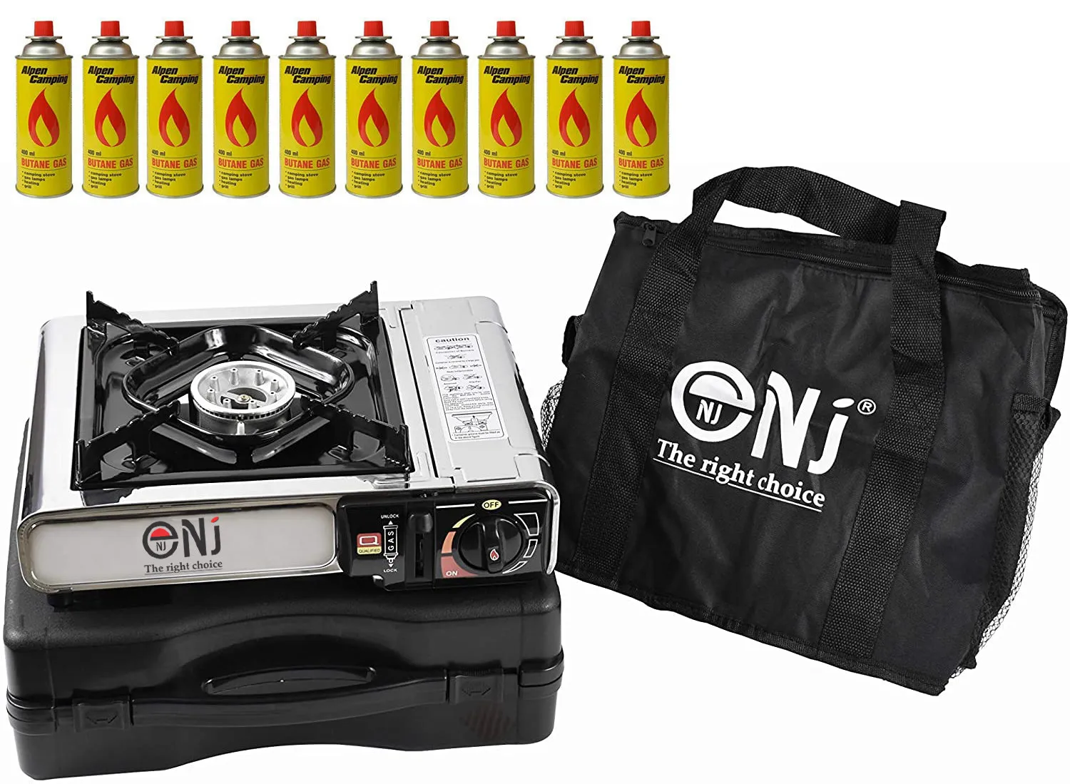 NJ-500 Portable Camping Gas Stove Single Burner Stainless Steel Outdoor