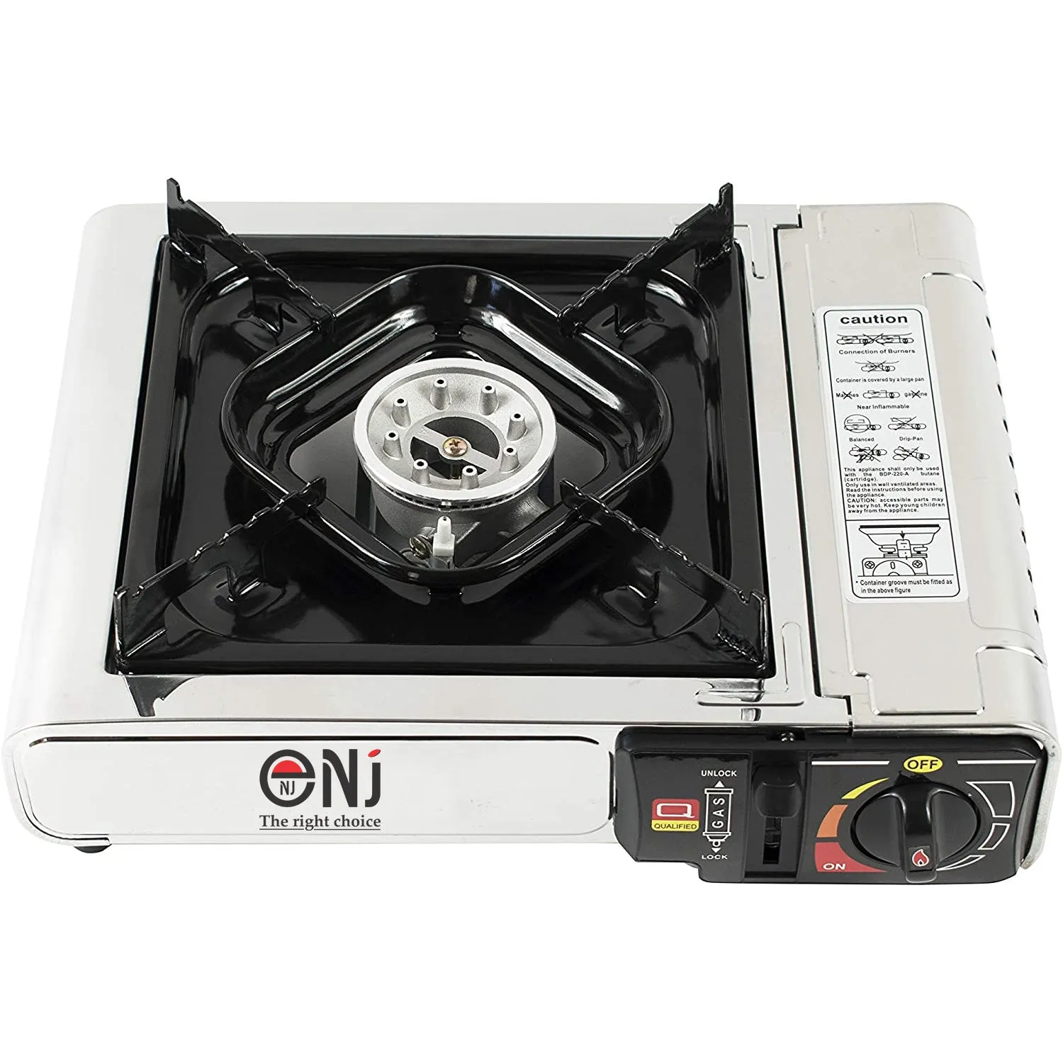 NJ-500 Portable Camping Gas Stove Single Burner Stainless Steel Outdoor