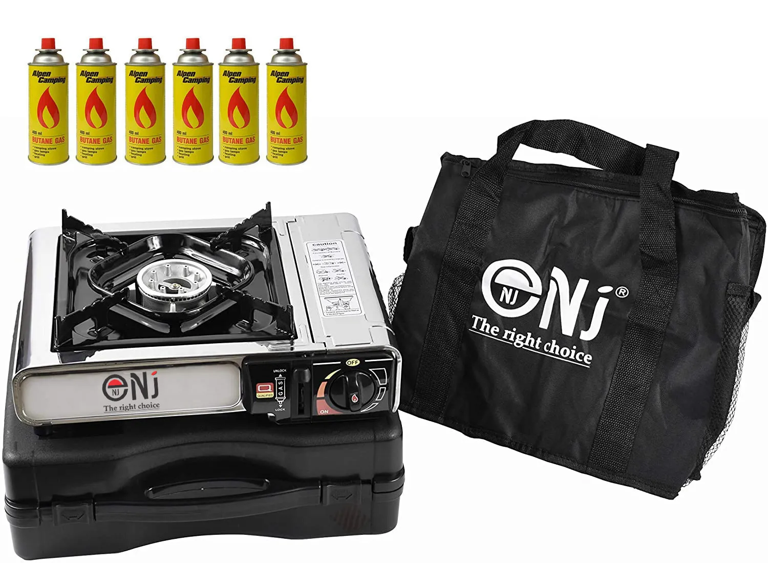 NJ-500 Portable Camping Gas Stove Single Burner Stainless Steel Outdoor