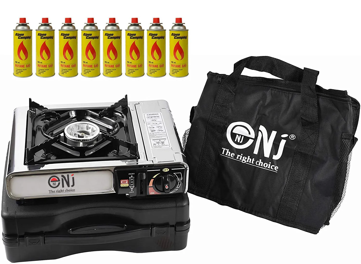 NJ-500 Portable Camping Gas Stove Single Burner Stainless Steel Outdoor