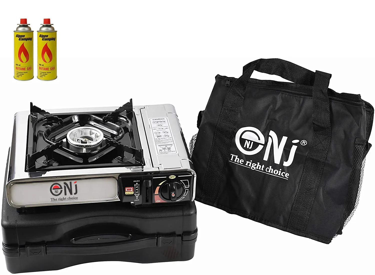 NJ-500 Portable Camping Gas Stove Single Burner Stainless Steel Outdoor