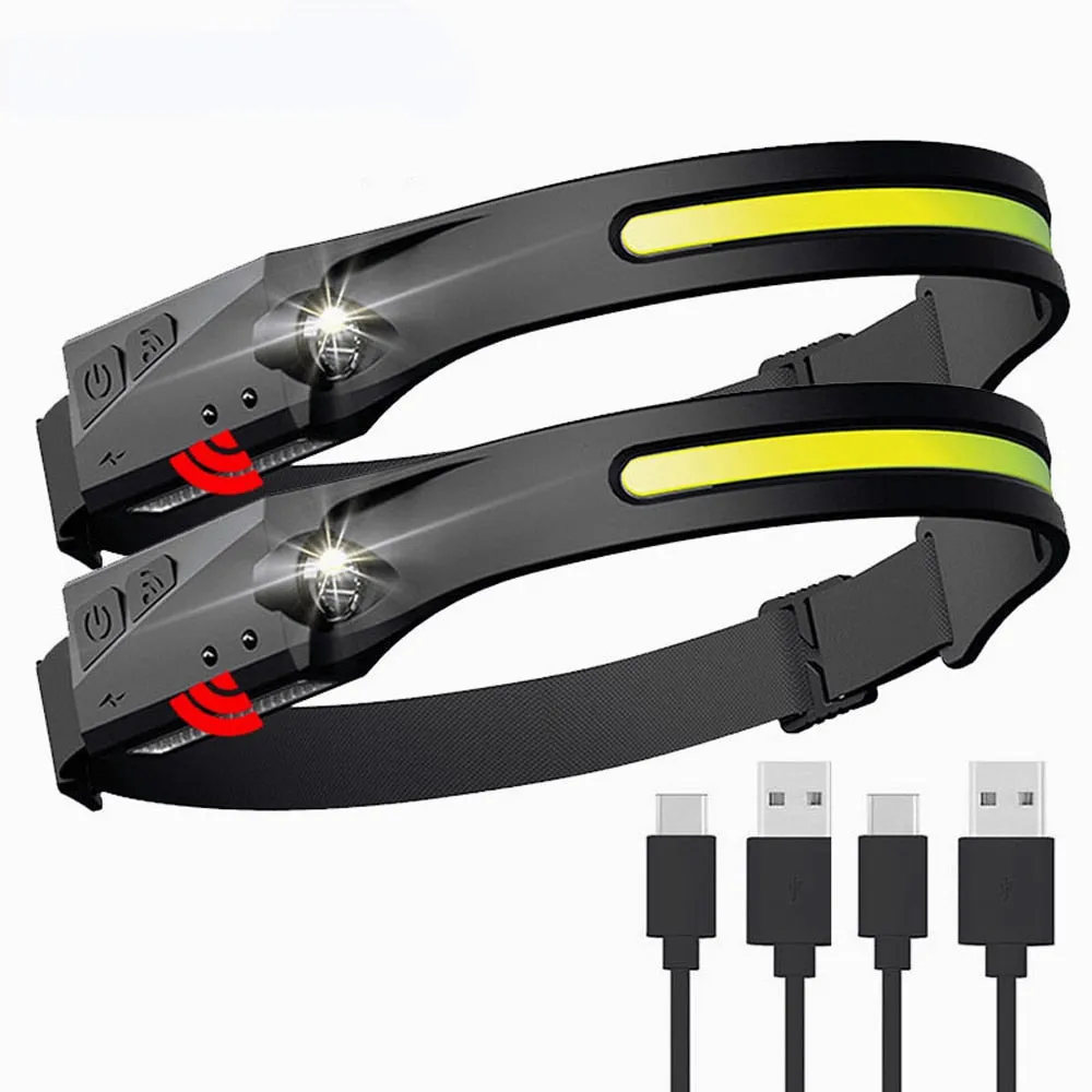Portable LED Head Torch with Warning Light