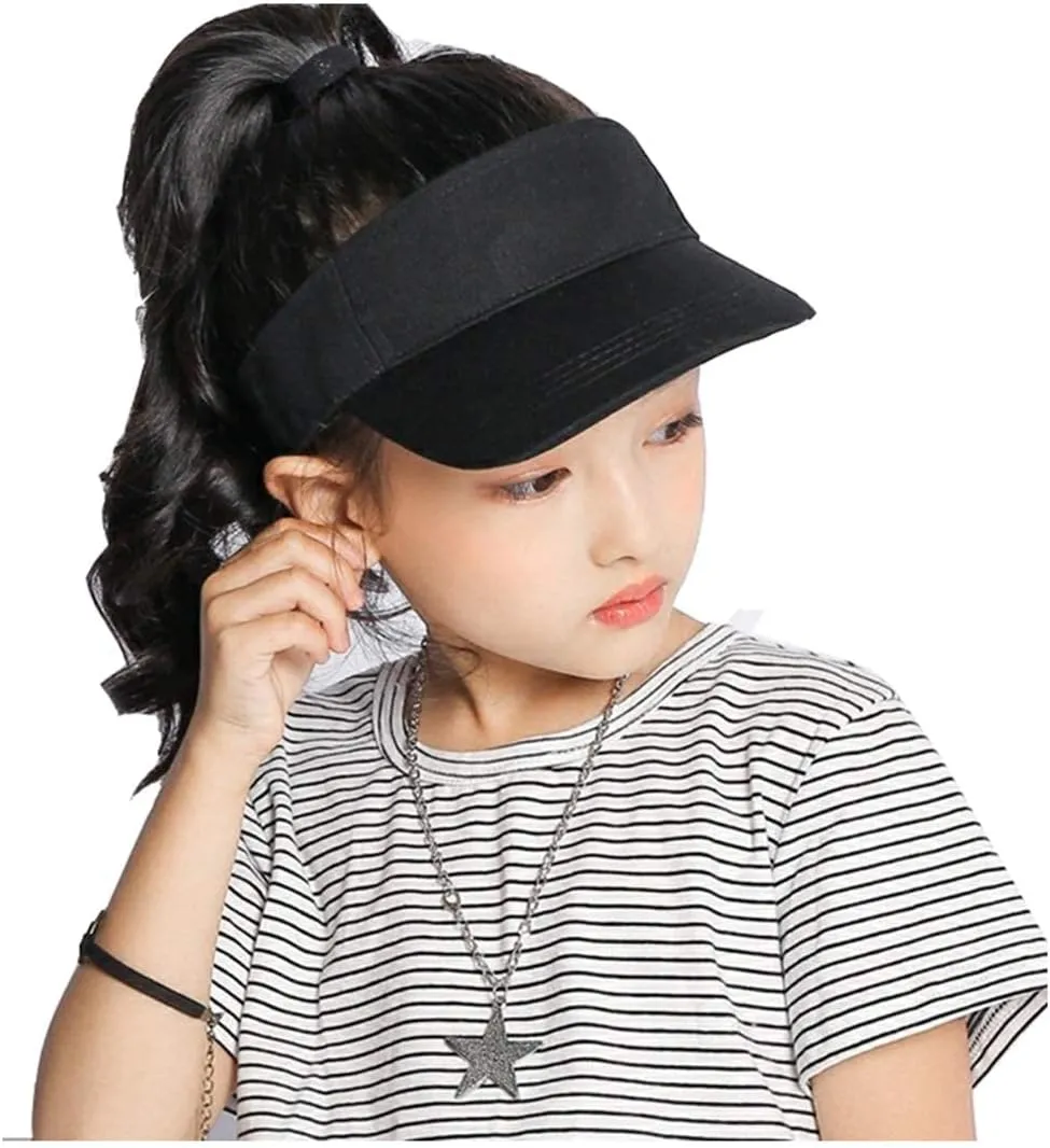 Toddler Sun Visor Girls Age 2-6, Kids Beach Visor Summer UV Protection Sport Cap for 6-12T