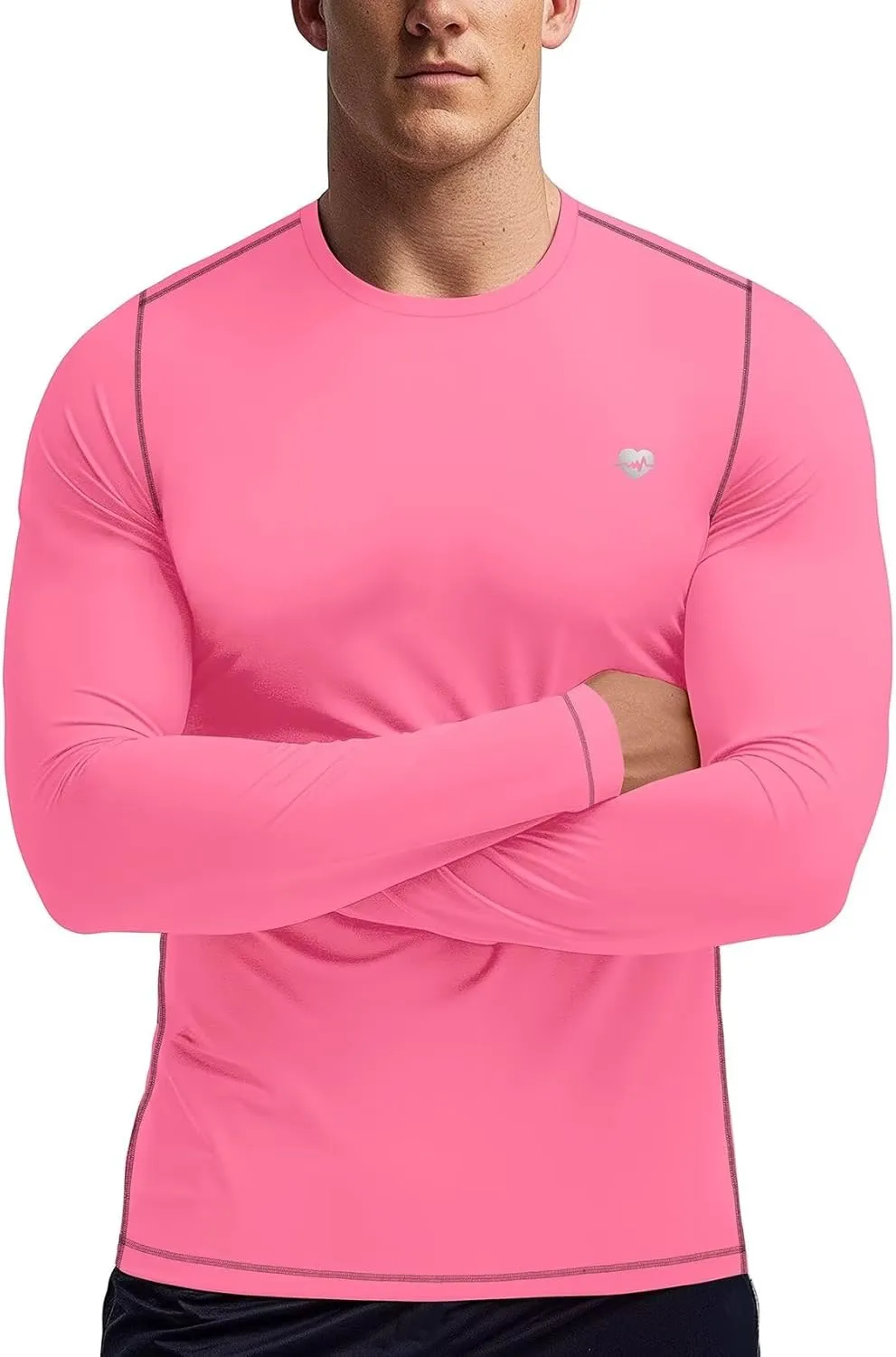 Zengjo Mens Baselayer Shirt Long Sleeve Athletic Running T Shirts Lightweight Undershirt