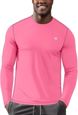 Zengjo Mens Baselayer Shirt Long Sleeve Athletic Running T Shirts Lightweight Undershirt