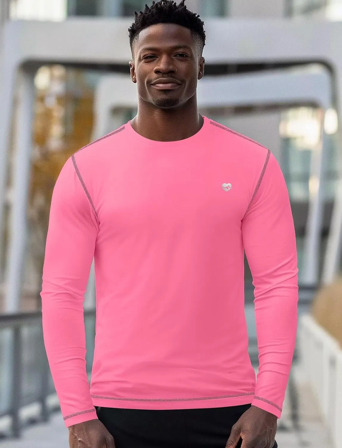 Zengjo Mens Baselayer Shirt Long Sleeve Athletic Running T Shirts Lightweight Undershirt
